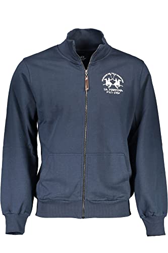 Blu LA MARTINA FELPA CON ZIP UOMO BLU