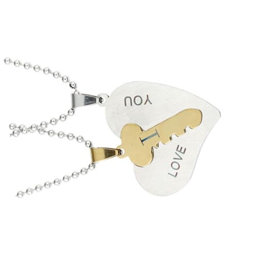 PACKOVE 3 Pares De Pingentes De Coração Combinando Colar De Corrente Feminina Colares Dele E Dela Co