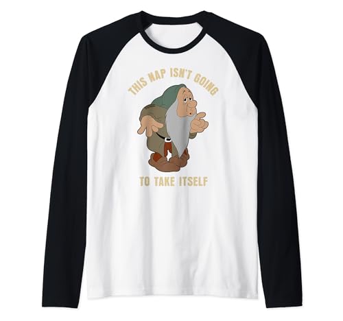 T-shirt baseball Disney Blanche-Neige Sleepy vêtement de nuit humour