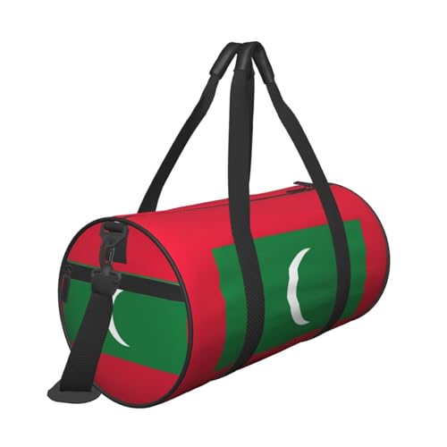 Flag of Maldives Large Capacity Travel Bag - Durable Sports Duffel Bag for Hiking, Vacation, Fitness and Business3