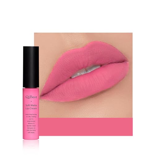 Anifer Velluto opaco rossetto liquido trucco lunga durata e usura impermeabile, non Stick Cup Lip Gloss, (rosa chiaro 603)