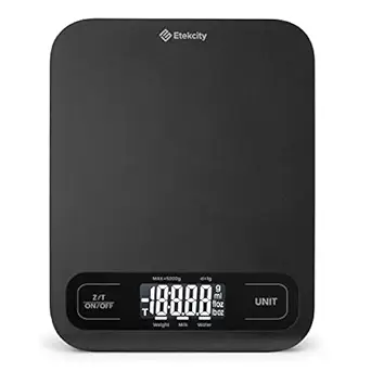 Etekcity Food Kitchen Scale, Digital Mechanical Weighing Scale,Grams and Ounces for Weight Loss, Baking, Cooking, Keto and Meal Prep, Large, Matte Black