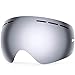 ZIONOR X Ski Snowboard Snow Goggles Replacement Lenses (VLT 9% Revo Silver Lens)