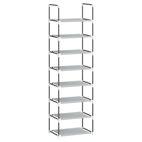 WOLTU Etagères à Chaussures 8 Niveaux, Range-Chaussures pour 24 Paires de Chaussures, 60x29x140 cm, Gris