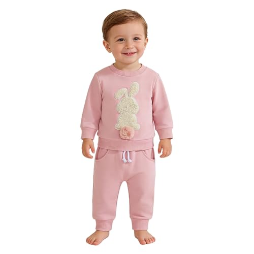 Costume de lapin de Pâques 2 pièces en coton doux pour bébé