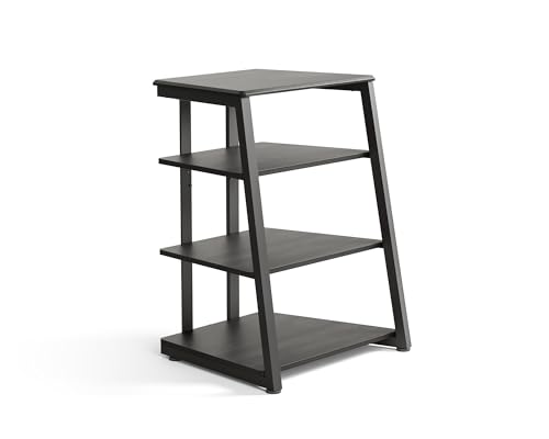 FITUEYES DESIGN HIFI Stand Record Player Stand 4-Tier Wooden Shelves for av amp/Turntable/Sky box/Xbox One/Printer Multifunctional Height Adjustable Load Capacity 50KG - Image 8