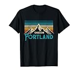 Portland Oregon Vintage Mountains Souvenir Gift T-Shirt