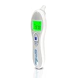 PyleHealth Bluetooth Ear Digital Thermometer - Portable Professional Electronic Wireless Medical Temperature Measurement Tool Uses Infrared - Safe for Baby Kids Children Adult Use - PHTM10BTGR (Gray)