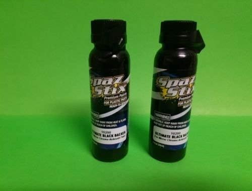 2 PACK SZX10200 ULTIMATE BLACK BACKER FOR MIRROR CHROME Airbrush Paint INCLUDES CHICAGOLAND RC COUPON