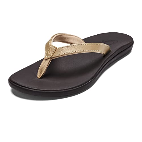 Image of OLUKAI Ho'opio Girls' Beach Sandals, Quick-Dry Flip-Flop, Water Resistant & Cute Design, All-Day Comfort Fit