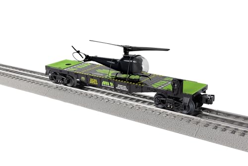 Lionel Area 51 UFO Recovery Flatcar with Helicopter Load