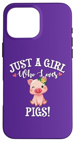 Funny Womens Moms Girl Who Loves Pigs Cute Show Pig Lover �X�}�z�P�[�X iPhone 16 Pro Max �p