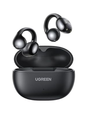 UGREEN HiTune S3 Auriculares Inalámbricos Bluetooth 5.4 Audifonos Deportivos Abiertos con Clip y Cancelación de Ruido ENC 30H de Reproducción Carga Rápida USB-C Hi-Fi IPX5 Impermeable Negro
