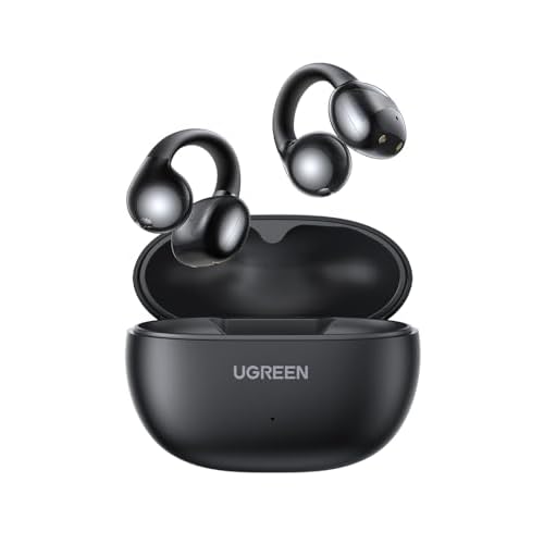 UGREEN HiTune S3 Auriculares Inalámbricos Bluetooth 5.4, Audifonos Deportivos Abiertos con Clip y Cancelación de Ruido ENC, 30H de Reproducción, Carga Rápida USB-C, Hi-Fi, IPX5 Impermeable, Negro