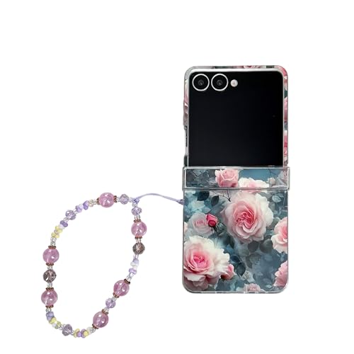 Image of Cute Clear Case Compatible with Samsung Galaxy Z Flip 8 with Lanyard