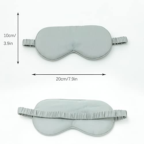 HBHLFZ-Sleep-Mask-Cover-Pack-of-2-Organic-Bamboo-Fiber-Eye-Sleep-Shield-Blinder-Adjustable-Padded-Eye-Masks-for-Sleeping-Night-Shade-Travel-Nap-for-Women-Men-Light-Gray