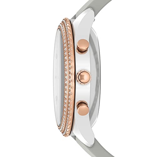 Fossil Stella Gen 6 Hybrid 40Mm Stainless Steel And Silicone Smart Watch, Color: Rose Gold/Gray (Model: Ftw7065) #TOP2