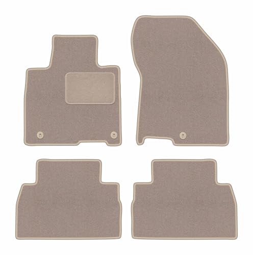 Tapis de voiture pour Hyundai Santafe IV SUV dès 2018 ensemble de 4 pièces en velours beige
