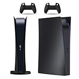 PEYANZ Faceplate for PS5 (Digital Edition), Cover Plate, ABS Shell, Printed Logo, Matt Skin, with Extra 2 Controller Silicone Covers