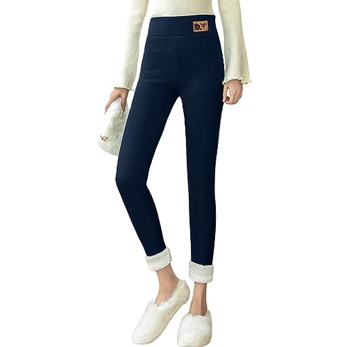 Leggings con forro polar para mujer, pantalones elásticos gruesos de invierno, mallas térmicas de cintura alta, leggings ajustados de felpa suave, cálidos, pantalones elásticos para mujer, gimnasio,