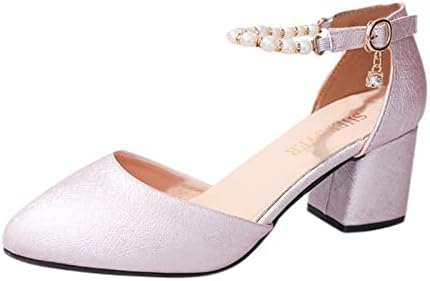 Court Shoes for Women Dance Shoes for Girls Ladies's Fashion Ankle Strap Kitten Heel Sandals Adorable Cute Low Block Heel Close Toe Proms Footwear Court Shoes Footwear gifts for her women ladies