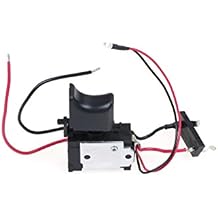 DC 7.2 V - 24 V 16A Electric Drill Speed Control Switch Cordless Trigger Switch With Small Light For Power Tools - Color Black