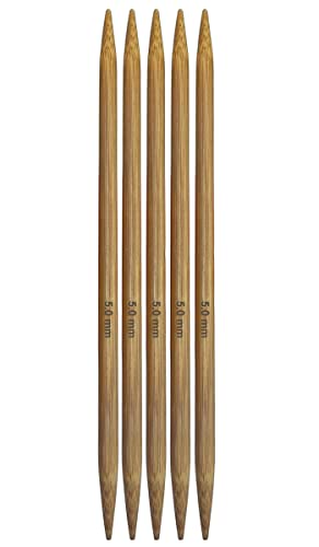 Mdoker Bamboo Double Pointed Knitting Needles Carbonized Bamboo Knitting Needle 7.9 Inch(20Cm) Length For Handmade Creative Diy Knitting Yarn Projects,Size Us 8(5Mm) #TOP5