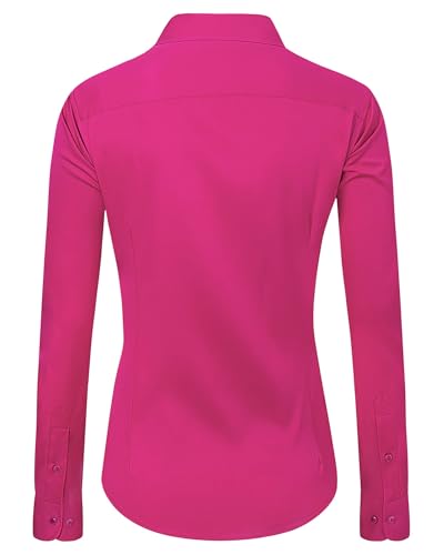 Image of J.VER Womens Dress Shirts Long Sleeve Button Down Shirt Wrinkle-Free Business Casual Blouse Office Work Tops