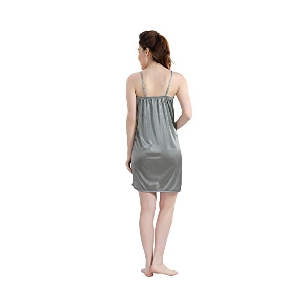 AV2 Women's Satin Plain Maxi Nighty - Image 3