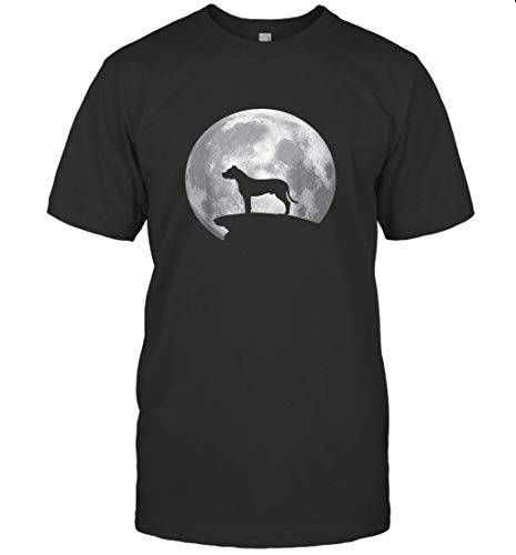 Argentine Dogo and Moon Vintage Halloween Costume T Shirt T-Shirt (Black;M)
