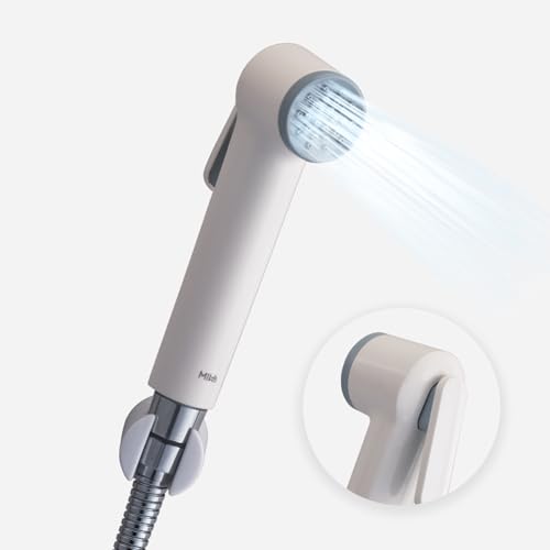 Image of Mila Health Faucet Snowdrift | ABS White Handheld Bidet Spray| Modern Jet Spray for Toilet Hygiene | Anti-Slip Grip, Leak-Free, Easy Install | Bathroom Fitting