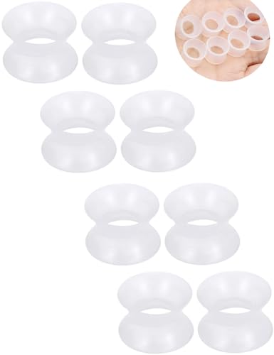 10G-50mm Clear Silicone Gauges for Ear Double Flared Ear Gauges Tunnels Flexible Plugs Tunnel Earrings for Women Men