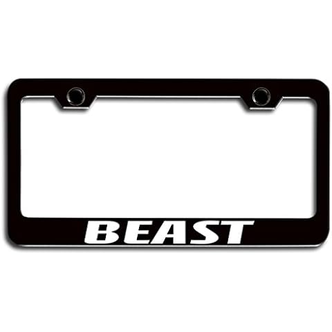 Beast Cat Pets Bl Steel License Plate Frame, License Tag Holder C Cover