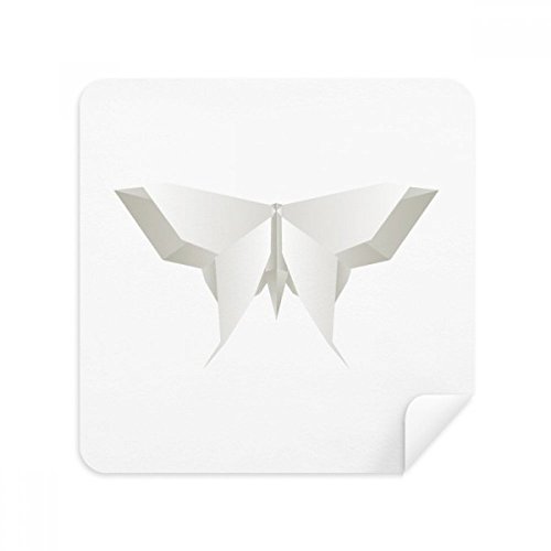 Chiffon de nettoyage blanc origami papillon pour éliminer les traces de doigts