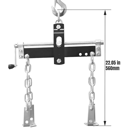 Image of Big RED AT32100BR Torin Engine Hoist Shop Crane Accessory: Steel 3 Position Engine Leveler with Adjustable Handle, 3 /4 Ton (1,500 lb) Capacity, Black
