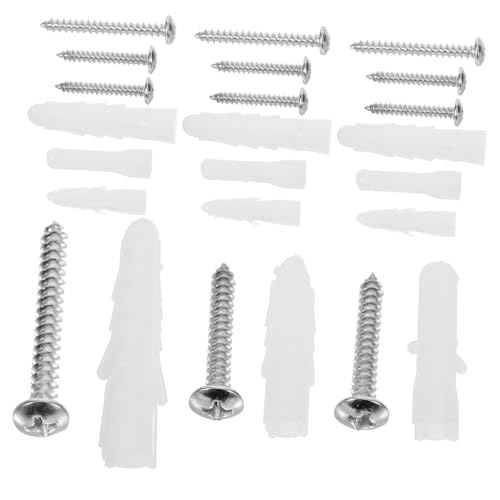 Alipis 6/8mm Square Expansion Tube Drywall Screws and Anchors Mounting Kit Heavy Duty White Rubber Nuts Easy Fixation