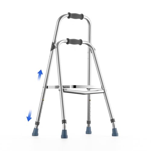Loyoda One Arm Hemi Walker - Adjustable Height One-Handed Folding Walker Ultra-Lightweight Aluminum Walkers for Seniors 250lbs Capacity