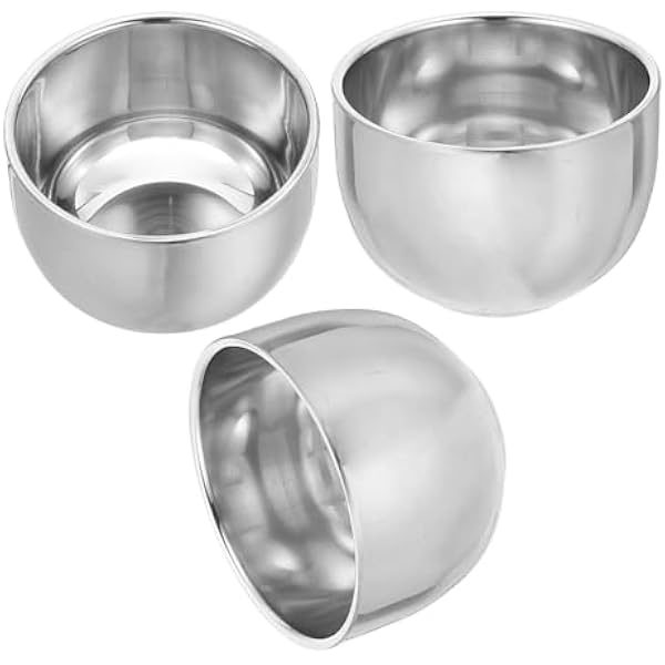 Stainless Steel Shaving Mug Unbreakable Thermal Insulated Soap Bowl for Men Wet Hot Shave Grooming Tool with Easy Clean Surface