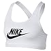 Nike Swoosh Futura Sujetador Deportivo, (Blanco/Negro), S para Mujer