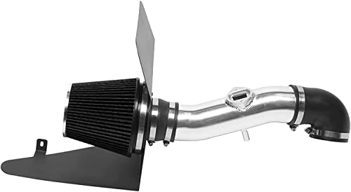 3.5'' Cold Air Filter Intake Systems with Heat Shield Replacement for 2010 2011 Chevy Camaro 3.6L V6 Black
