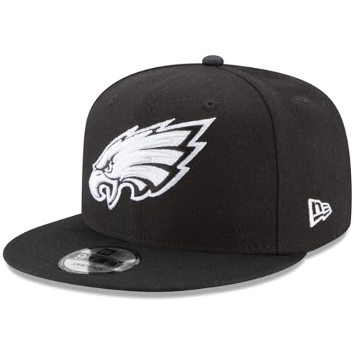 New Era NFL 9FIFTY Black/White Adjustable Snapback Hat Cap One Size Fits All (Philadelphia Eagles)