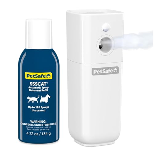 PetSafe SSSCAT Motion Activated Automatic Spray Pet Deterrent for Cats and Dogs, Improved Design