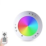 GUODDM Luces Subacuáticas For Piscina, IP68, Impermeables, LED Sumergibles For Decoración Exterior, RGB con Control Remoto For Fuentes, Jardines Y Jardines(RGB,25w-AC24V)