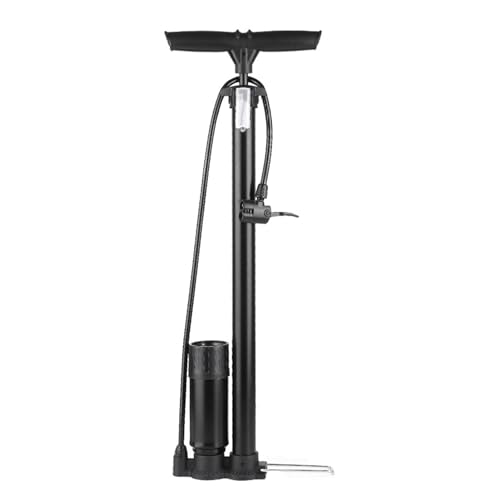 Bike Pump, Bicycle Air Pump, Bike Pump with Gauge, High Pressure Bicycle Floor Pump Stainless Steel Bike Tire Pump, Portable Basketball Pump for Motorcycles