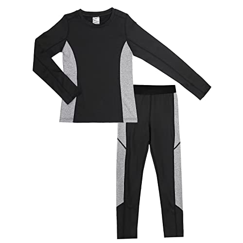 visionreast Set Intimo Termico Bambini Traspirante Maglia a Manica Lunghe e Pantaloni Termico Bambino Calcio Biancheria Intima Termica Sci Base Layer