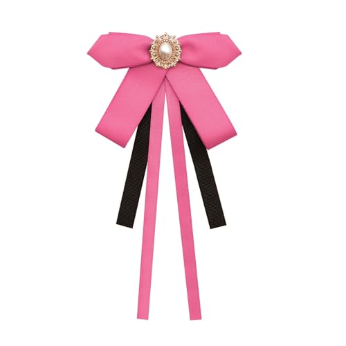 Image of LJBFNN Womens Bow Tie, Clip on Bow Ties Pre Tied Bowtie for Women Girls Ribbon Rhinestone Bow Tie for Shirt Uniform Wedding