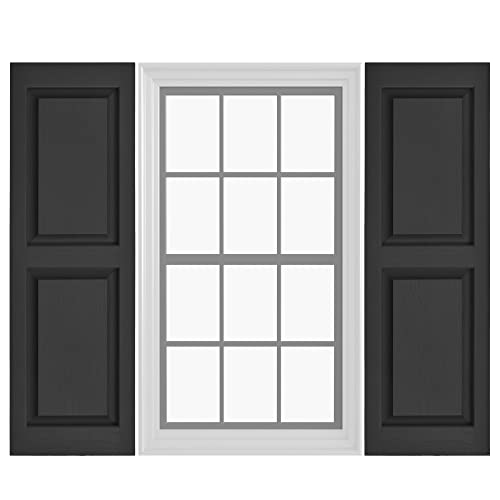 Pontiac Trail Raised Panel Vinyl Shutters (1 Pair) | 14.5