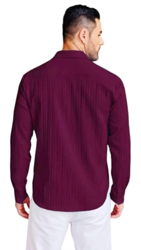 Image of FUNKY RICH Funkyrich Textured Popcorn Shirts for Men || Casual Shirt for Men || Shirt for Men|| Men Stylish Half Sleeve Shirt || Men Fancy Shirt