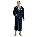 Rongtai Fußball Kapuzenbademantel Fleece Plüsch Weltmeisterschaft Robe mit Kapuze Warm Cosplay Kostüm Nachthemd für Herren, Grün , Large