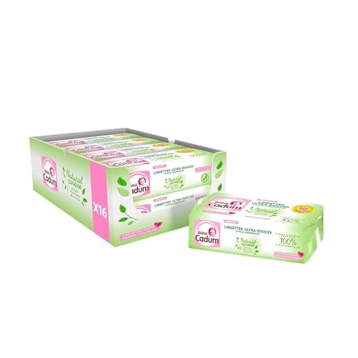 Cadum Bébé - Lingettes Natural Caresse - 960 Lingettes (8 lots de 120)